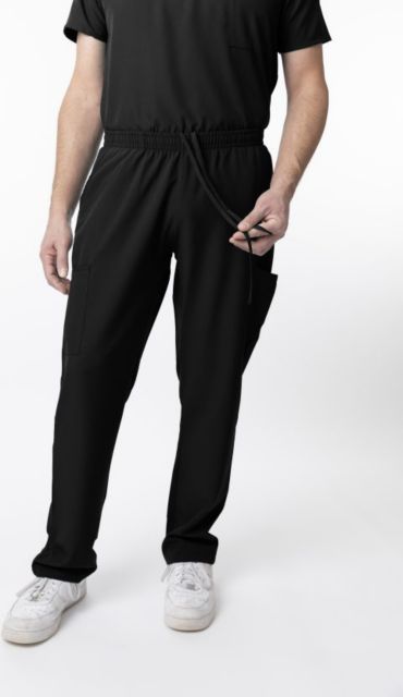 Unisex 4-way Stretch Crosshatch Scrub Pant Black L